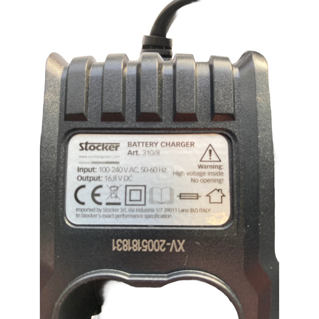 STOCKER CARICABATTERIE CARICATORE ORIGINALE FORBICI A BATTERIA VULCANO E-25 E-302