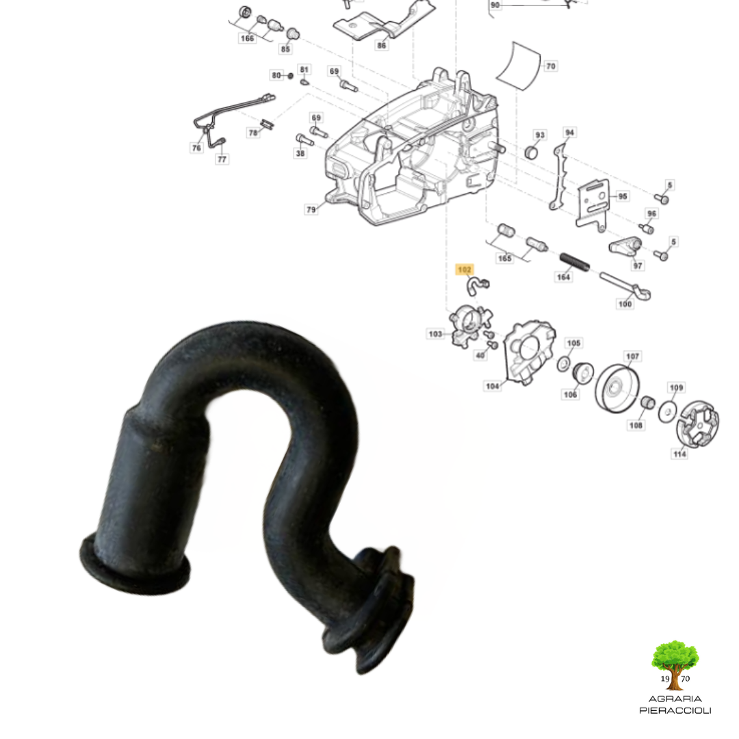 TUBO MANDATA OLIO MOTOSEGA STIGA PR 730 SP 316 SPR 276 ALPINA AC27-31 ACS31-5310