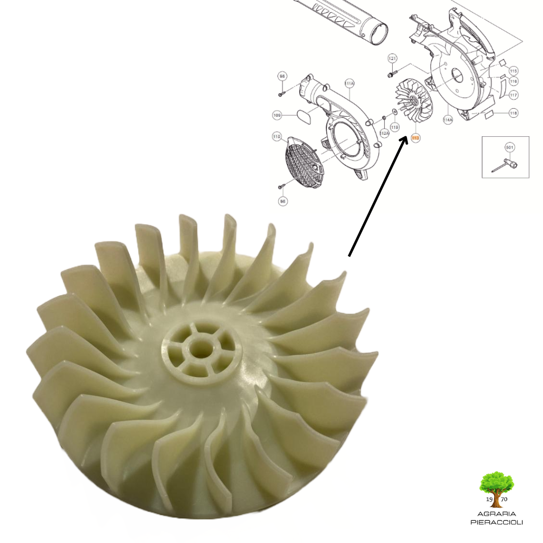 VENTOLA RICAMBIO ORIGINALE PER SOFFIATORE HITACHI RB24EAP   66983780