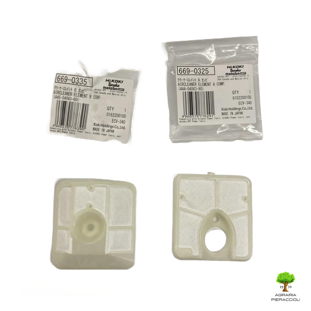 FILTRO ARIA COMPLETO MOTOSEGA HITACHI-TANAKA CS38EK/EL CS45EL ECV 3801 ECV 45014