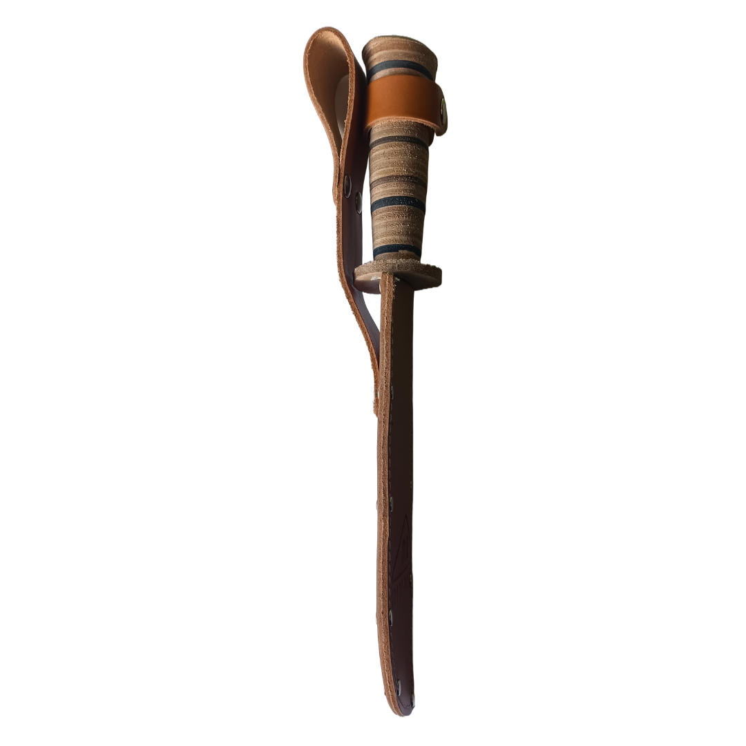 COLTELLO DA CACCIATORE RINALDI 240 IN ACCIAIO FORGIATO CON FODERO IN CUOIO4