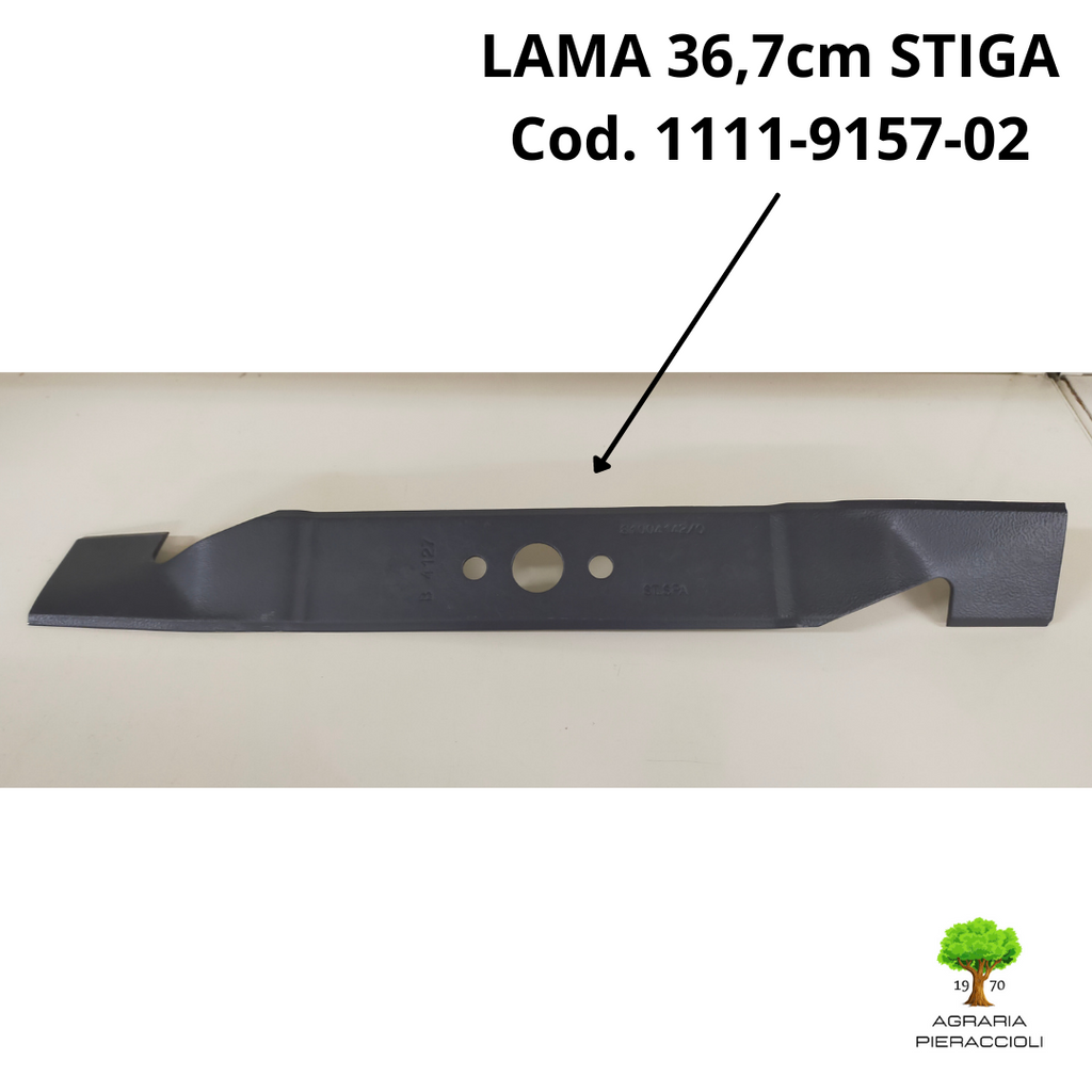 LAMA ALETTATTA 36,7cm 1111-9157-02 RICAMBIO ORIGINAL STIGA TOSAERBA COLLECTOR 390