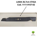 LAMA ALETTATTA 36,7cm 1111-9157-02 RICAMBIO ORIGINAL STIGA TOSAERBA COLLECTOR 390