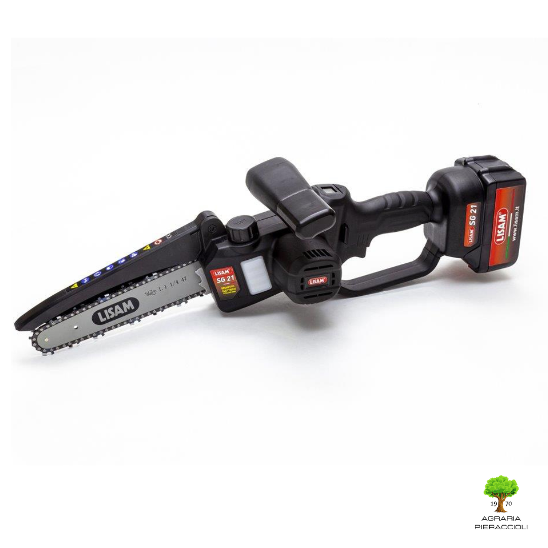 LISAM SG21  MOTOSEGA POTATORE SEGHETTO POTATURA  600W COMPLETA DI 2 BATTERIE 4Ah7