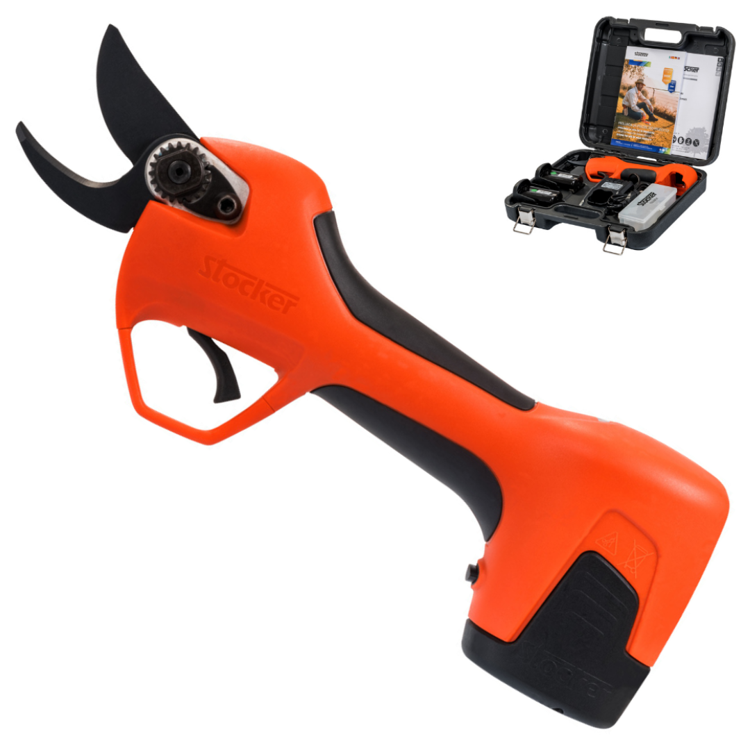 STOCKER VULCANO E-30 TP FORBICE DA POTATURA A BATTERIA +  2 BATTERIE + VALIGETTA1