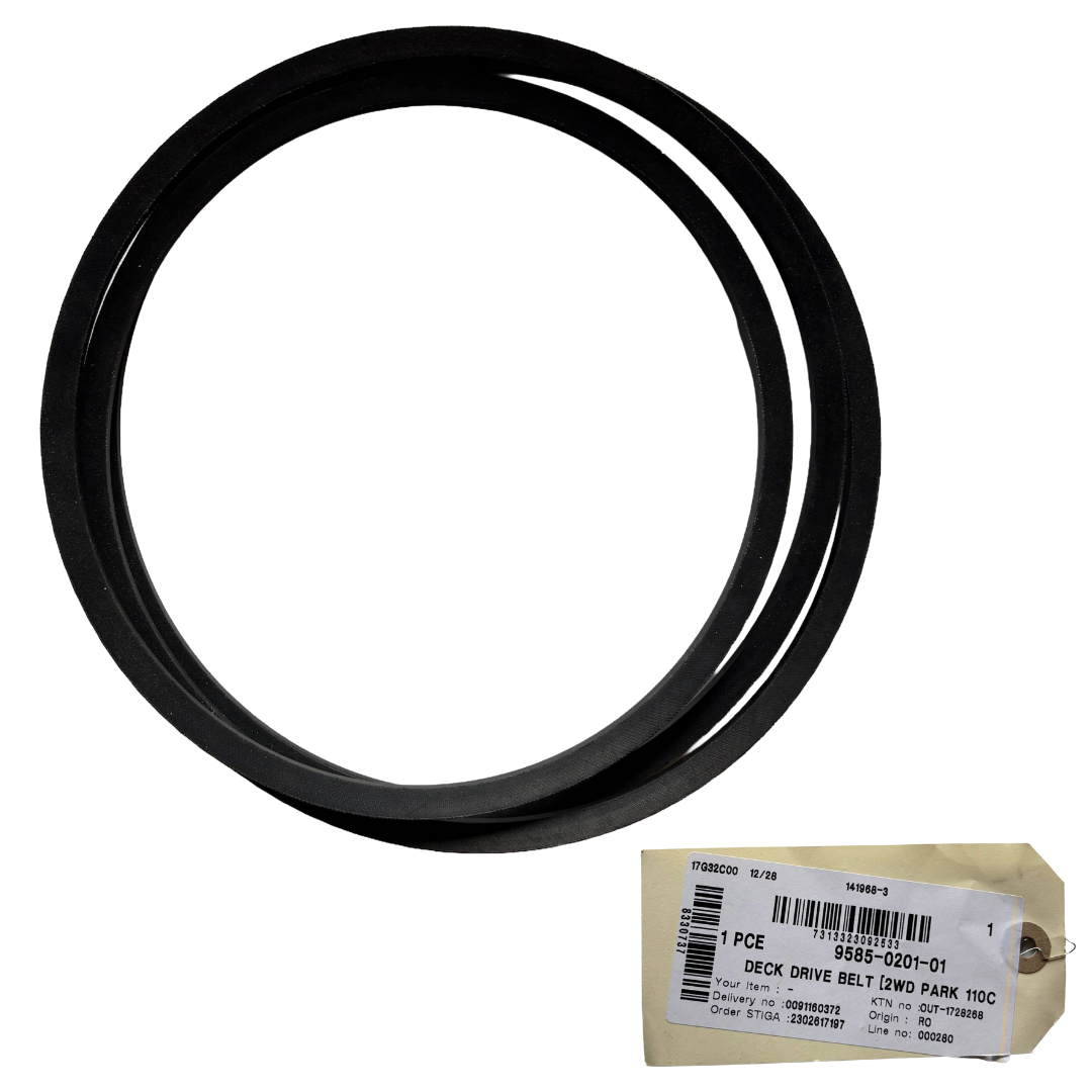 STIGA CINGHIA ORIGINALE TRASMISSIONE 9585020101  PER TRATTORINI PIATTO FRONTALE0