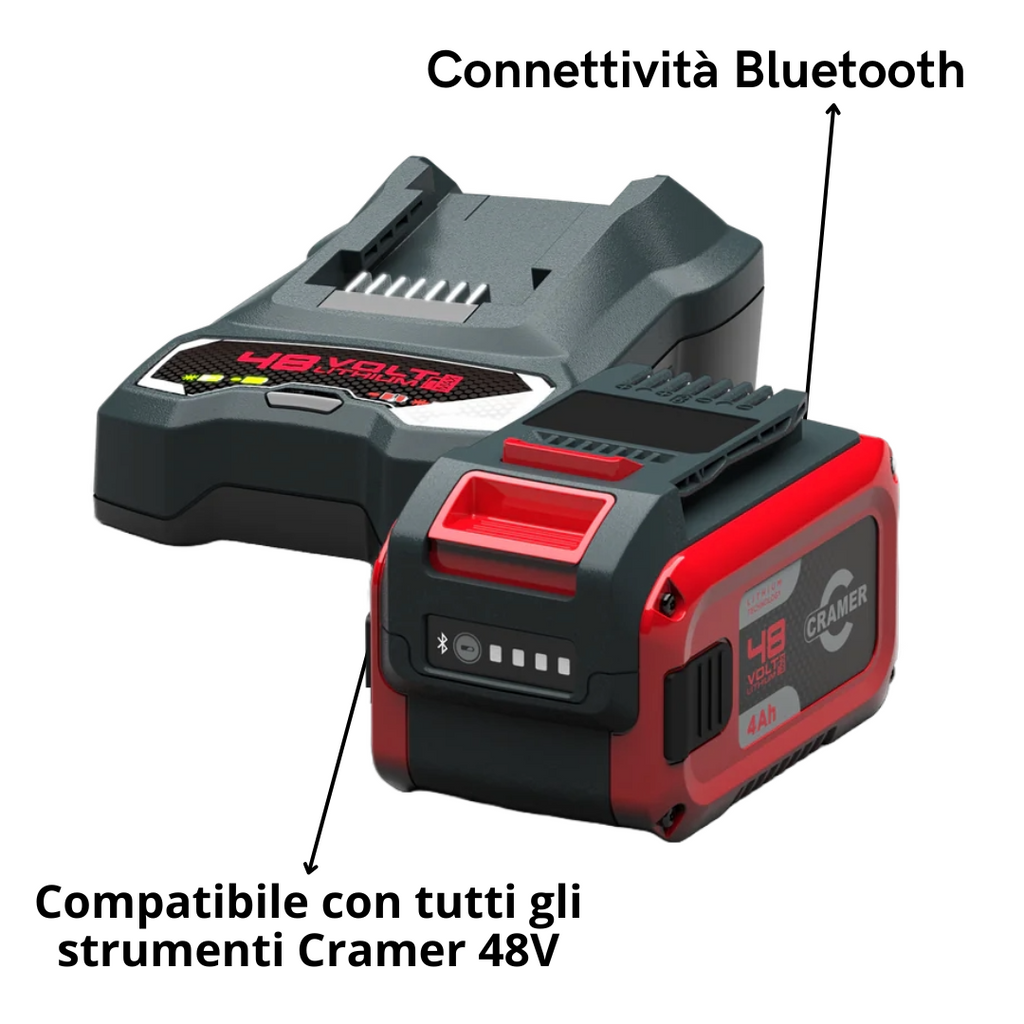 CRAMER 48V STARTER KIT BATTERIA 4Ah + CARICATORE 48SK192 COMPATIBILE LINEA 48V2