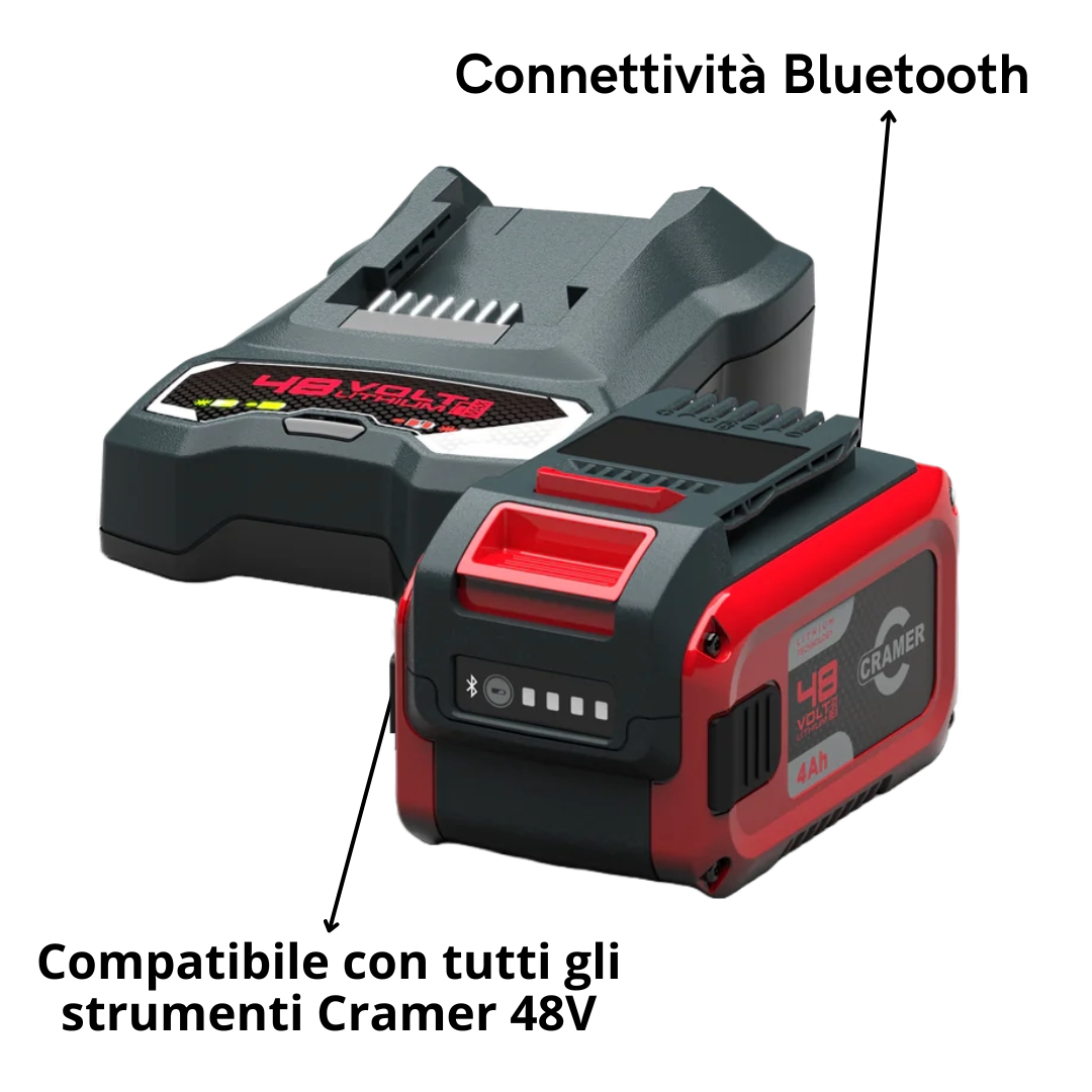 CRAMER 48V STARTER KIT BATTERIA 4Ah + CARICATORE 48SK192 COMPATIBILE LINEA 48V2