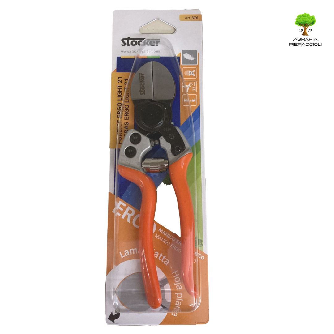FORBICE STOCKER 376 ERGO LIGHT 21 DOPPIO TAGLIO POTATURA PIANTE FRUTTO OLIVETI2