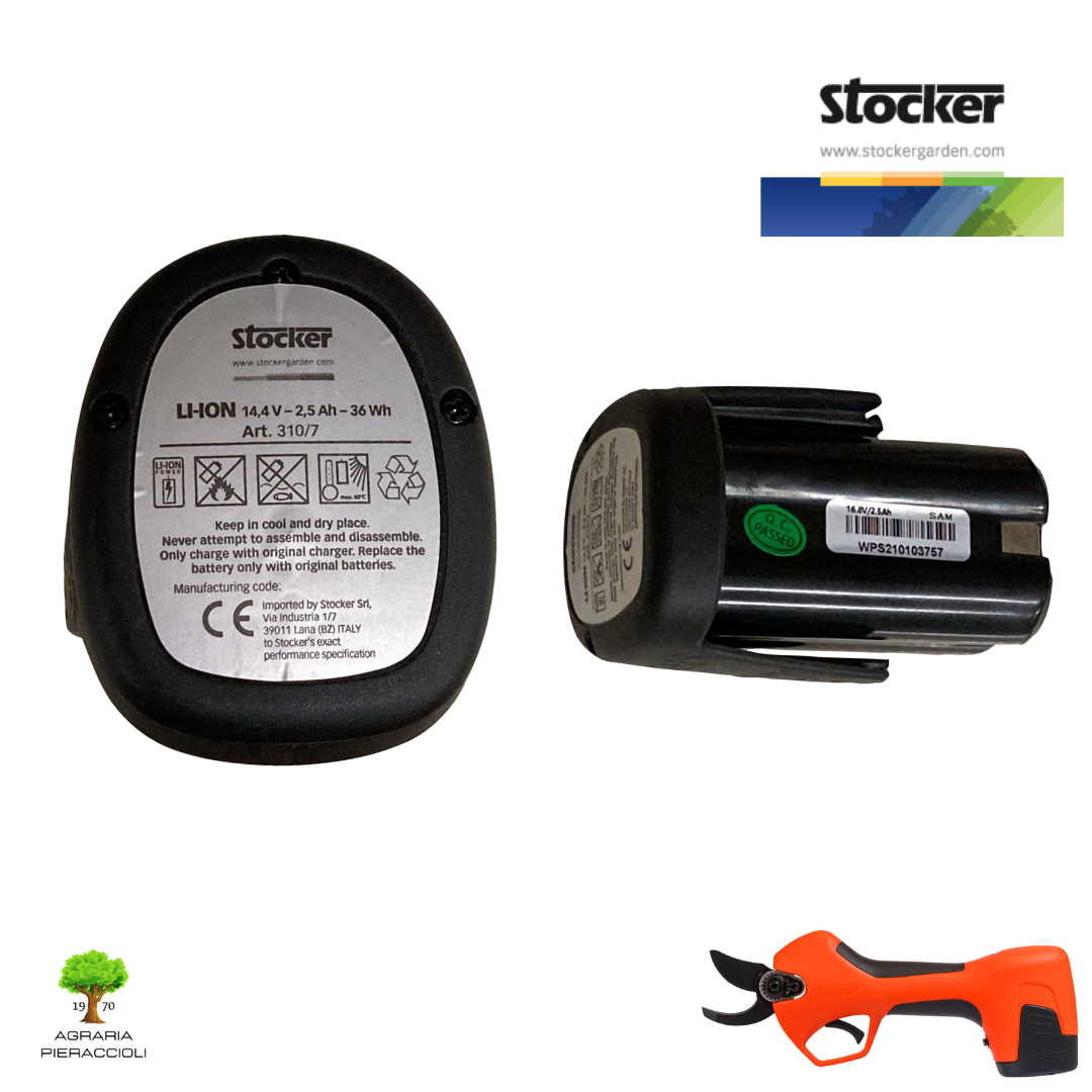 STOCKER BATTERIA 310 RICAMBIO ORIGINALE PER FORBICI A BATTERIA VULCANO E-25 E-303