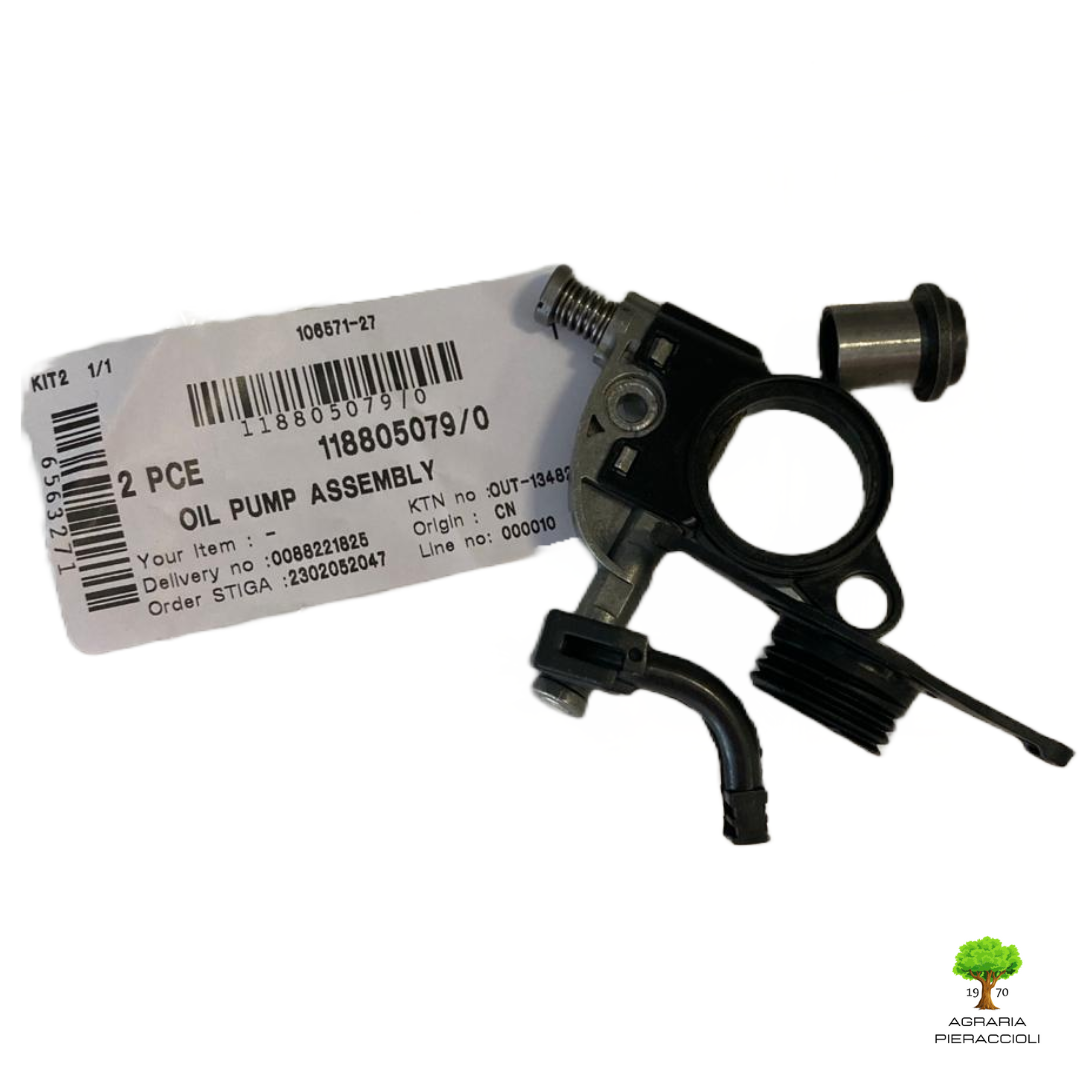 POMPA OLIO COMPLETA STIGA 118805079 MOTOSEGA SP/386 426 466 526 CS/540 545 7503