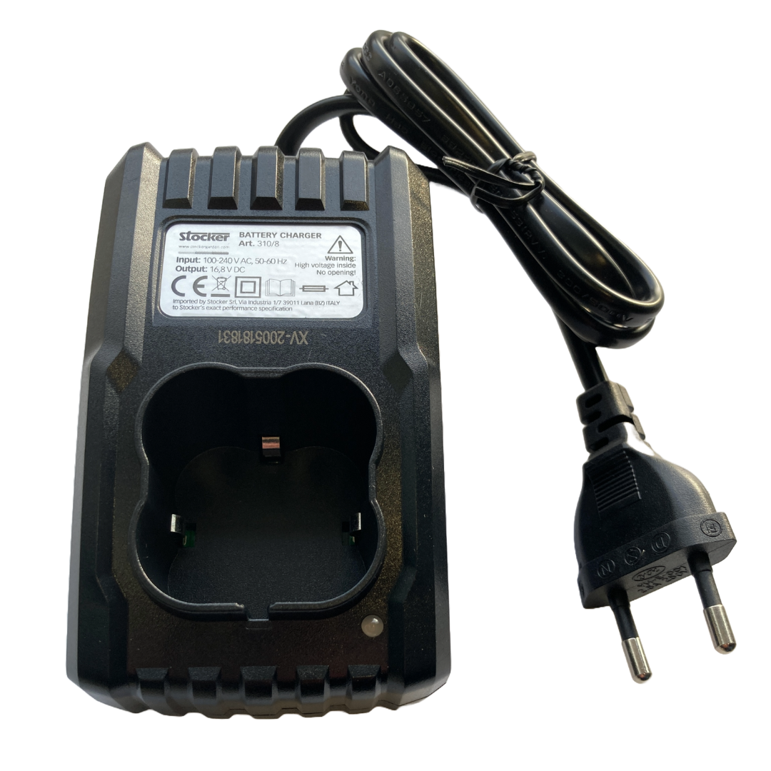 STOCKER CARICABATTERIE CARICATORE ORIGINALE FORBICI A BATTERIA VULCANO E-25 E-301