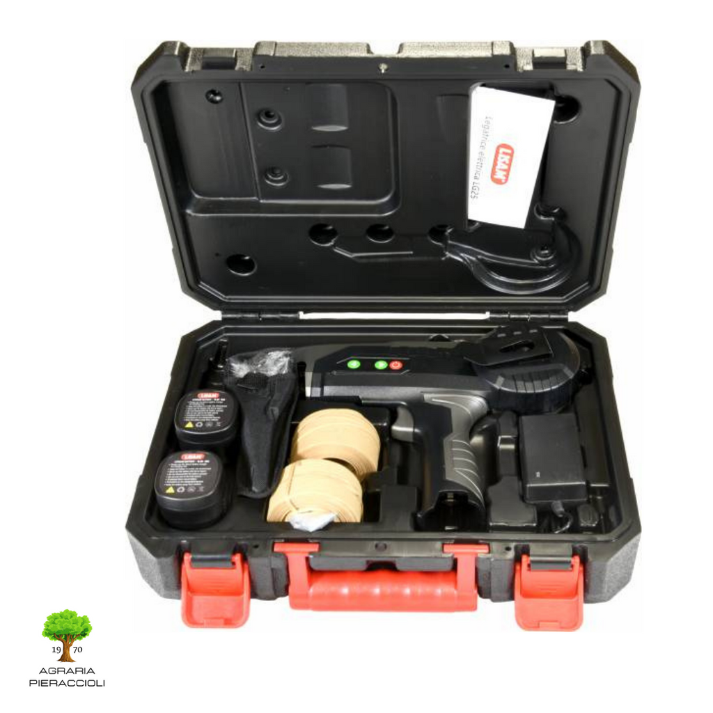 LEGATRICE A BATTERIA LISAM LG25 Ø25cm CON 2 BATTERIE PINZATRICE + BOBINE OMAGGIO4