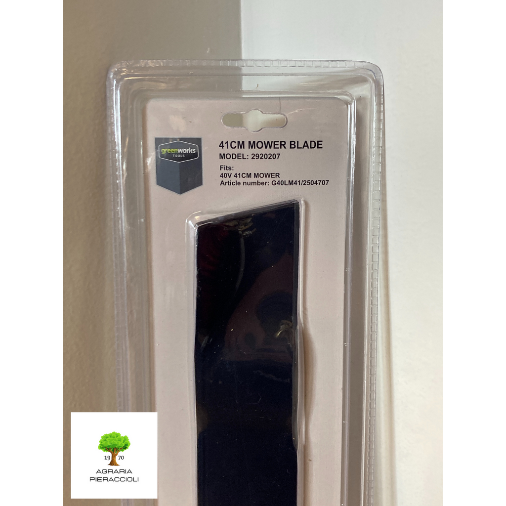 LAMA RICAMBIO 41cm ORIGINALE COMPATIBILE GREENWORKS CRAMER PER TOSAERBA G40LM411