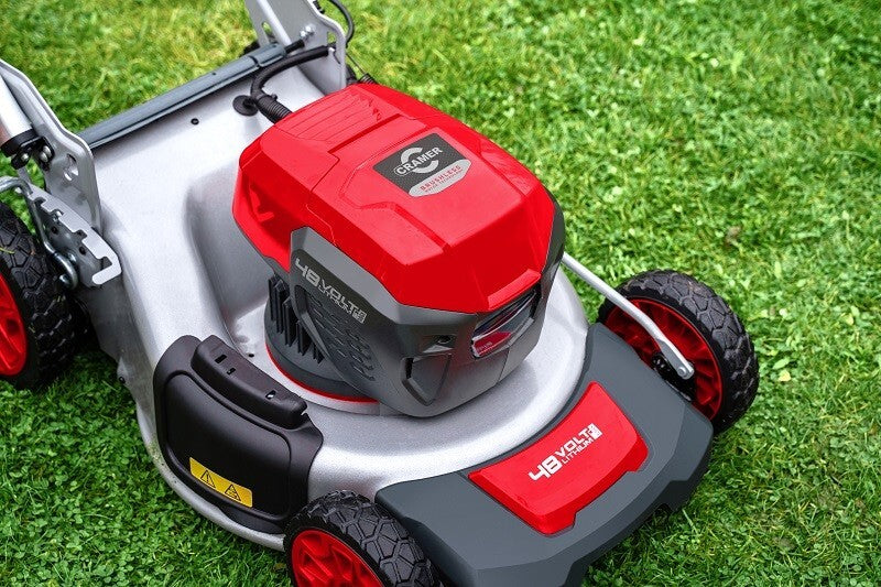 CRAMER GREENWORKS 48V TOSAERBA RASAERBA SEMOVENTE 48LM48SP PROFES + BATTERIA 4Ah5