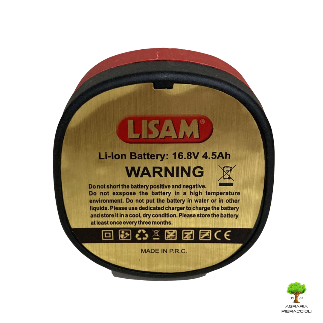 BATTERIA LISAM 16.8V 4.5Ah RICAMBIO ORIGINALE PER FORBICE ELETTRICA LISAM TL37 1