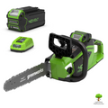 MOTOSEGA GREENWORKS GD40CS15 A BATTERIA 40V POTENTE 1.5kW COMPLETA BATTERIA 4Ah0