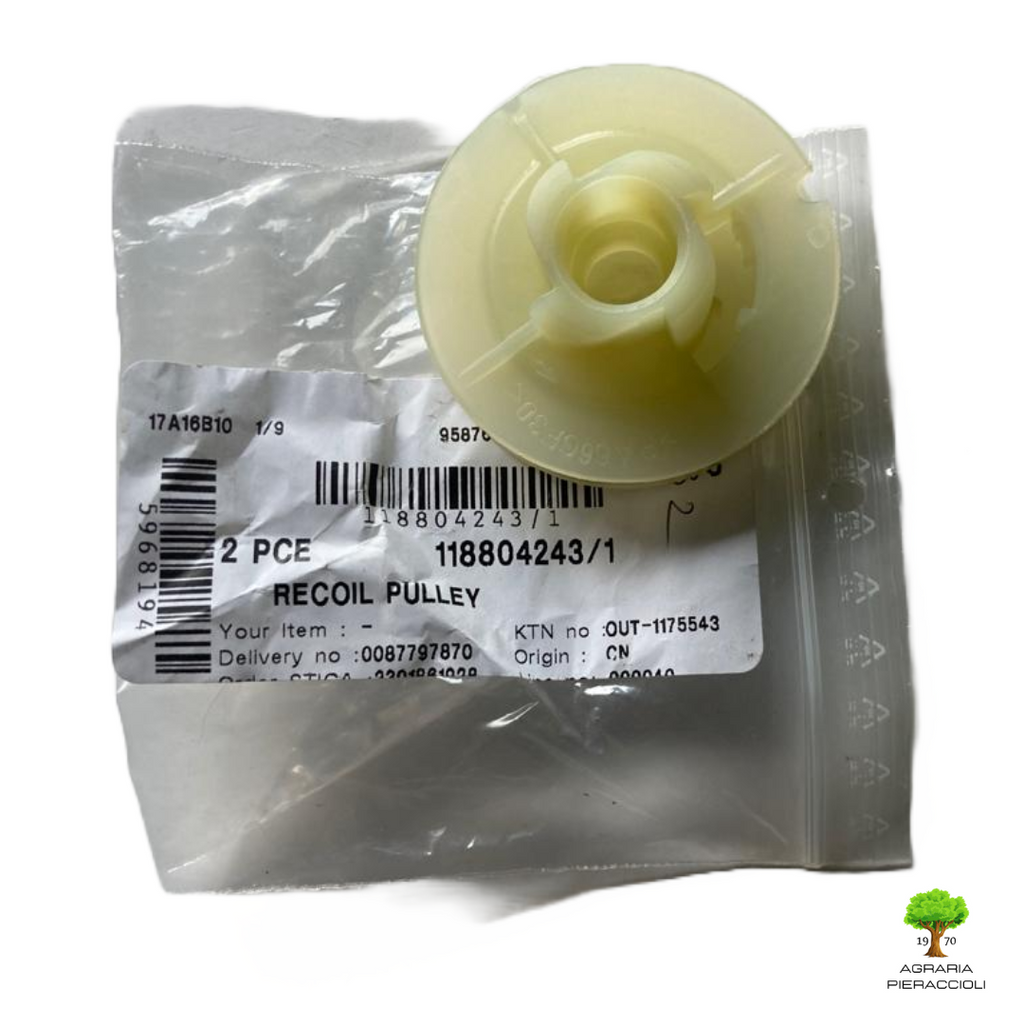 PULEGGIA AVVIAMENTO STIGA 118804243 MOTOSEGA SP386/426/466/526 AC-ACS-CS-MC-MF1