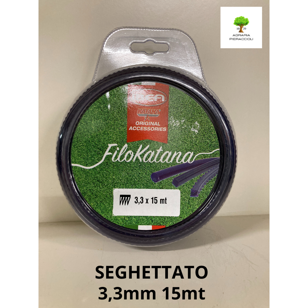 FILO UNIVERSALE SEGHETTATO DECESPUGLIATORE PLATINO KATANA IBEA ACTIVE 3,3mm 15mt0