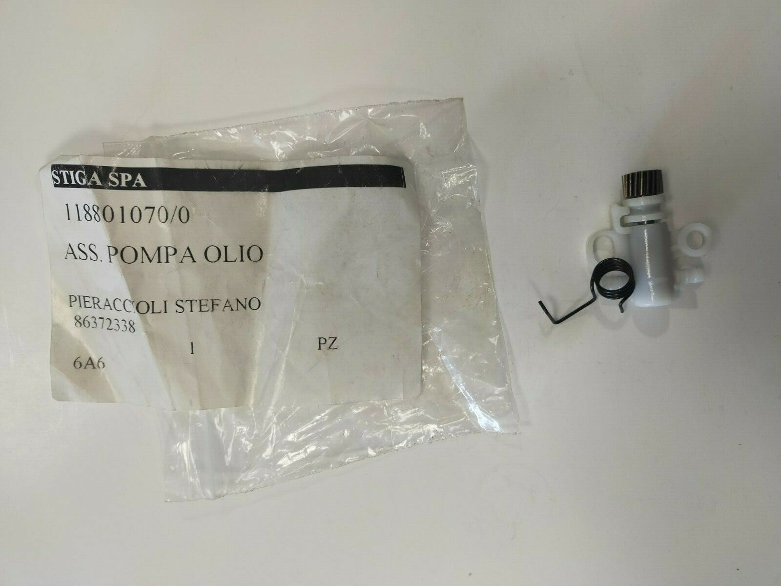 POMPA OLIO  ELETTROSEGA  MOTOSEGA ELETTRICA ALPINA STIGA CASTOR GGP 118801070/01