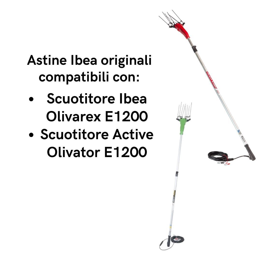 ACTIVE IBEA ASTINA IN CARBONIO PER ABBACCHIATORI OLIVAREX E-1200 OLIVATOR E-12002