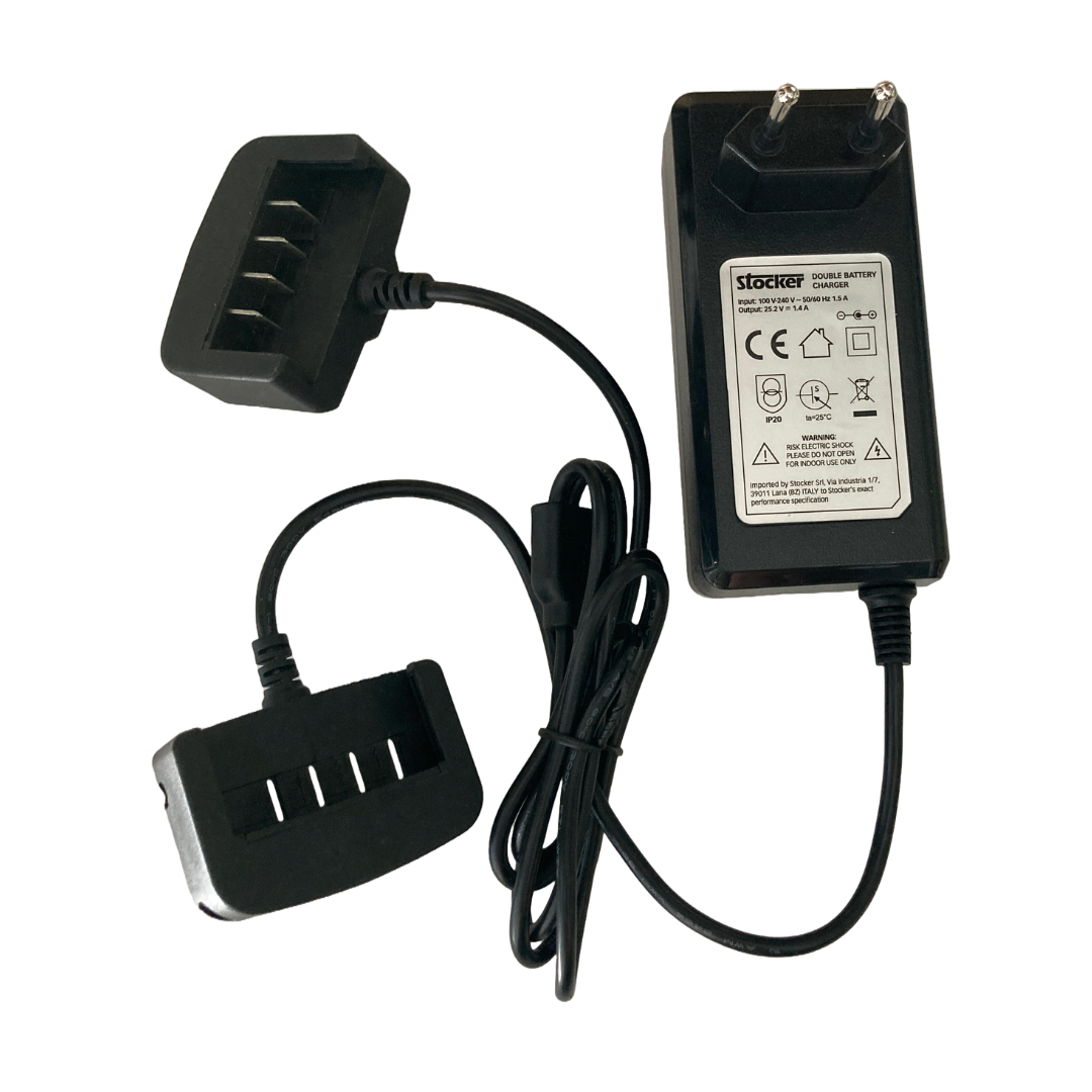 STOCKER CARICABATTERIE CARICATORE DOPPIO ORIGINALE MAGMA SYSTEM 21V + GEYSER 25L2