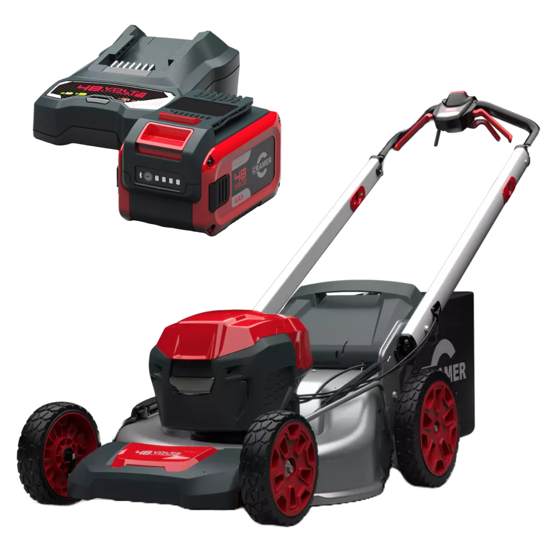 CRAMER GREENWORKS 48V TOSAERBA RASAERBA SEMOVENTE 48LM48SP PROFES + BATTERIA 4Ah0