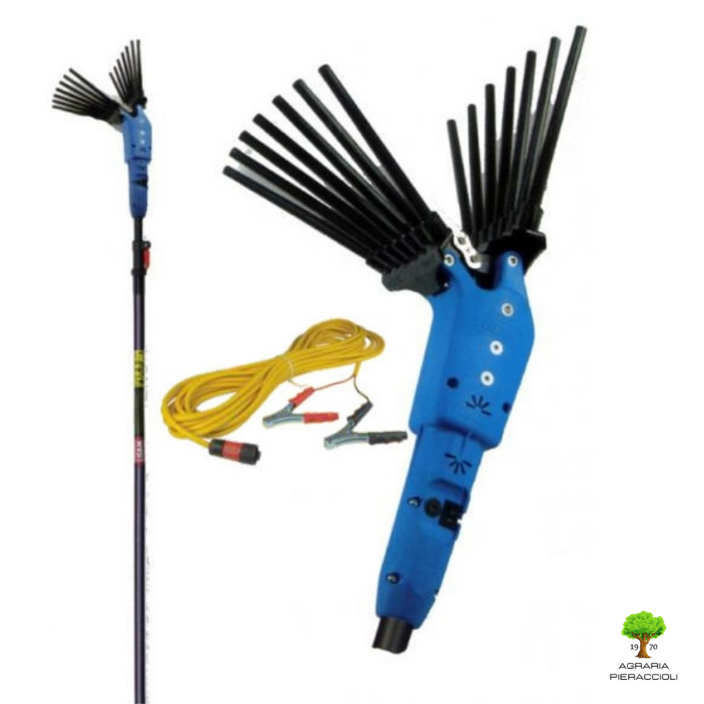 LISAM OLIVECO ABBACCHIATORE SBATTITORE CON ASTA TELESCOPICA 3,4m 12V + CAVO 15m0