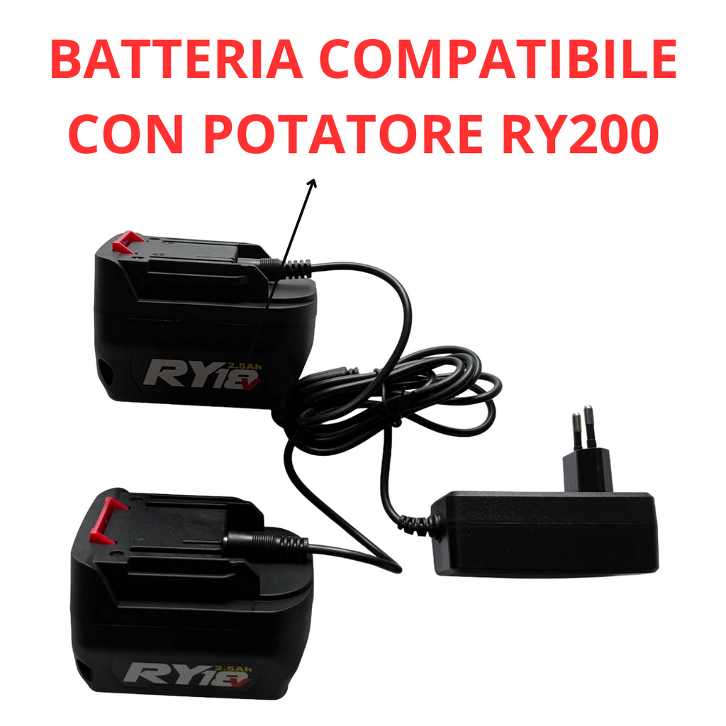 CASTELLARI FORBICE POTATURA RYNO 60 PROFESSIONALE + KIT 2 BATTERIE 2.5Ah 18V1