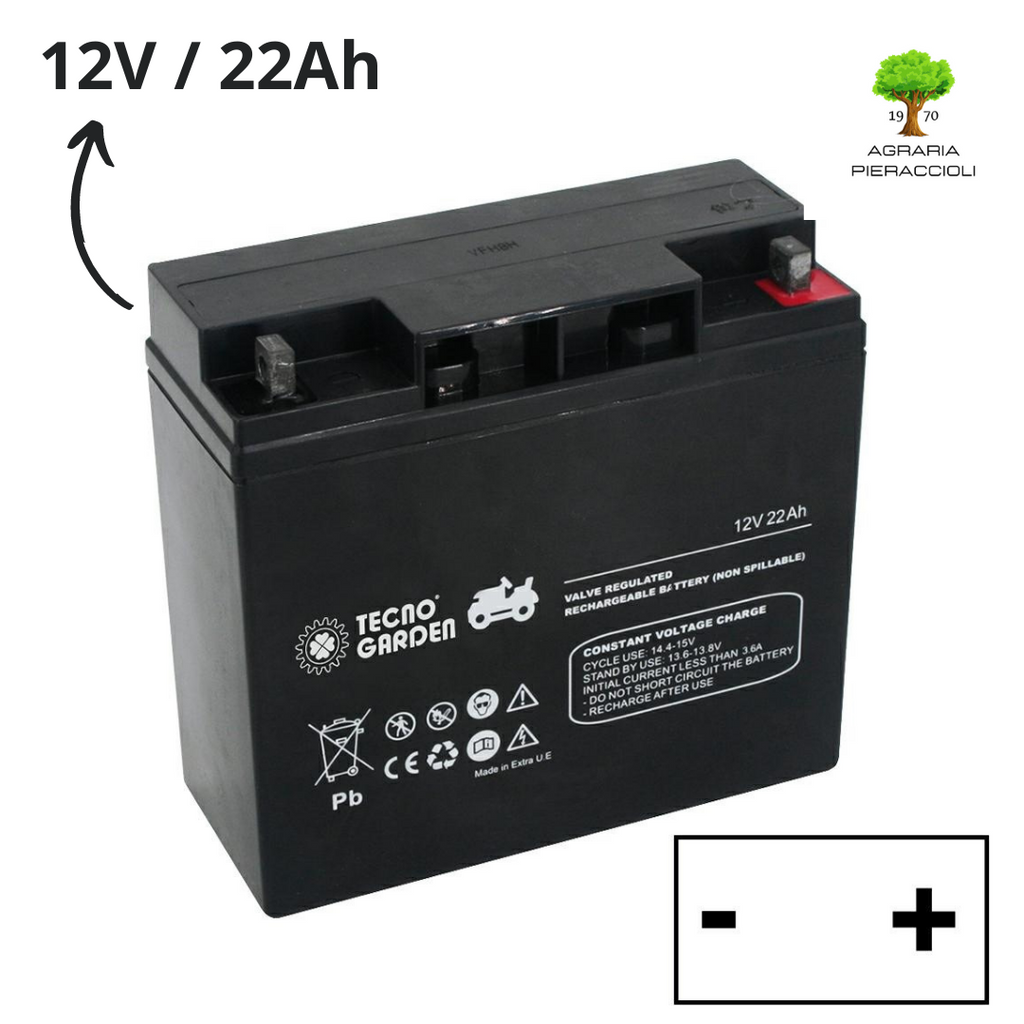 BATTERIA AGM PER AVVIAMENTO TRATTORINI 12Volt / 22Ah RICAMBIO FATTO IN EUROPA0