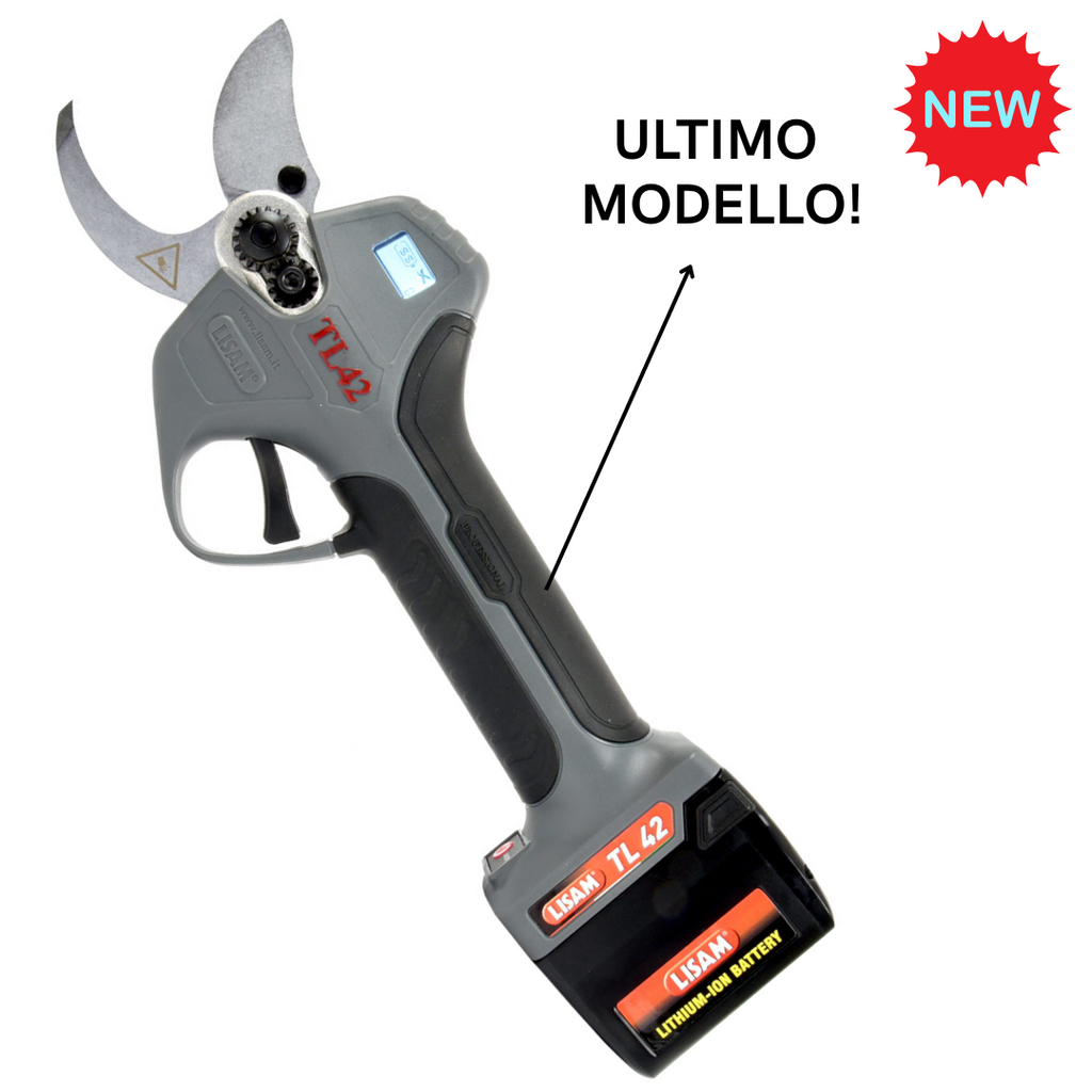 FORBICE DA POTATURA A BATTERIA LISAM TL42 Ø42mm 25,2V + 2 BATTERIE 2,6ah +FODERO1