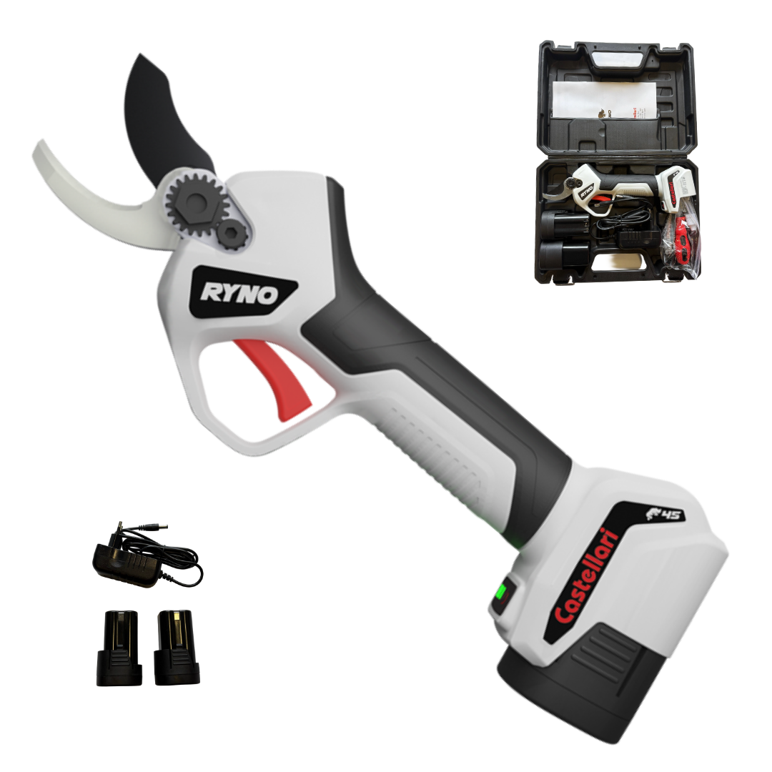 CASTELLARI FORBICE POTATURA RYNO 45 PROFESSIONALE +KIT X2 BATTERIE 2.0Ah 14.4V0