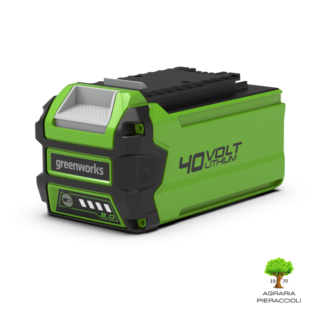 BATTERIA 40V GREENWORKS 2Ah 71Wh G40B2  LITIO CARICA 100%   IN 60 MINUTI KIT 2pz1