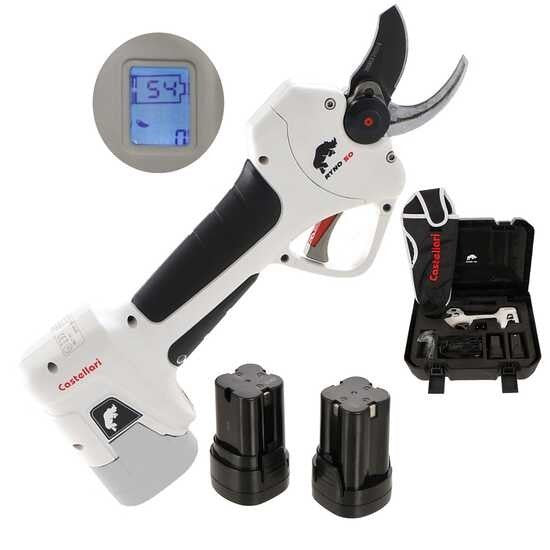 CASTELLARI FORBICE POTATURA RYNO 50 PROFESSIONALE +KIT X2 BATTERIE 2.5Ah 14.4V0