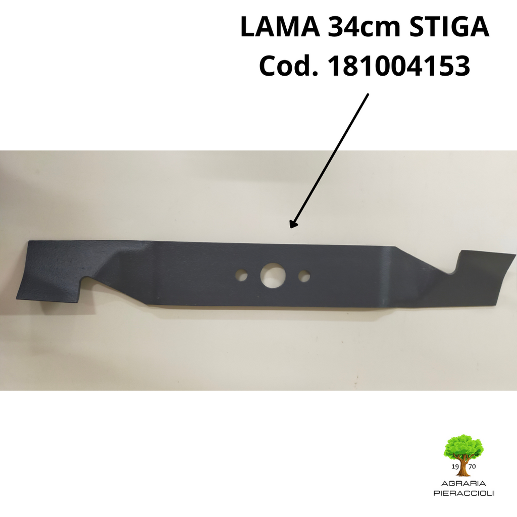 LAMA ALETTATTA 34cm 181004153/0 PER TOSAERBA RICAMBIO ORIGINALE STIGA ALPINA 2