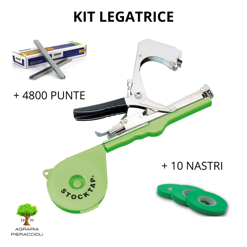 PINZA LEGATRICE MANUALE STOCKER STOCKTAP PINZATRICE VIGNA + 4800 PUNTE 10 NASTRI0