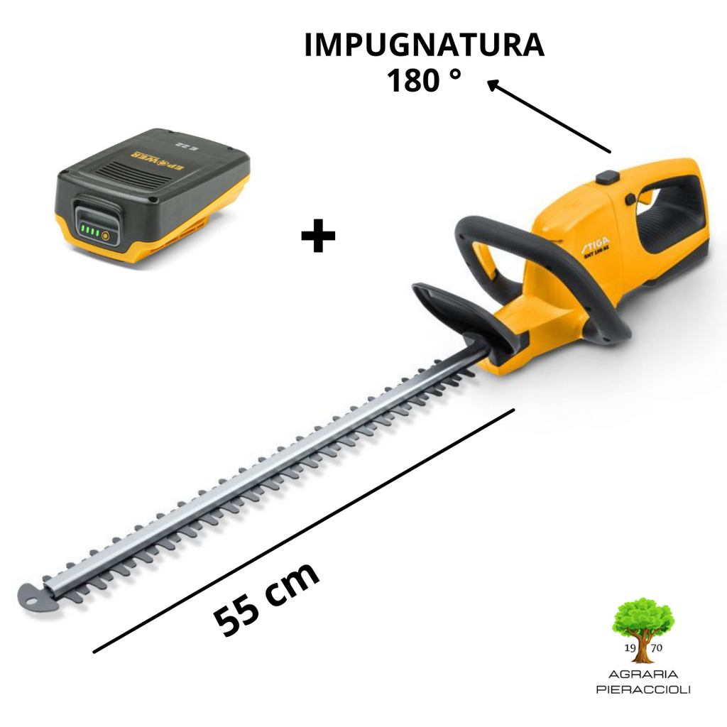 TAGLIASIEPI A BATTERIA 20V STIGA HT 100e KIT BATTERIA 2Ah + CARICABATTERIA1
