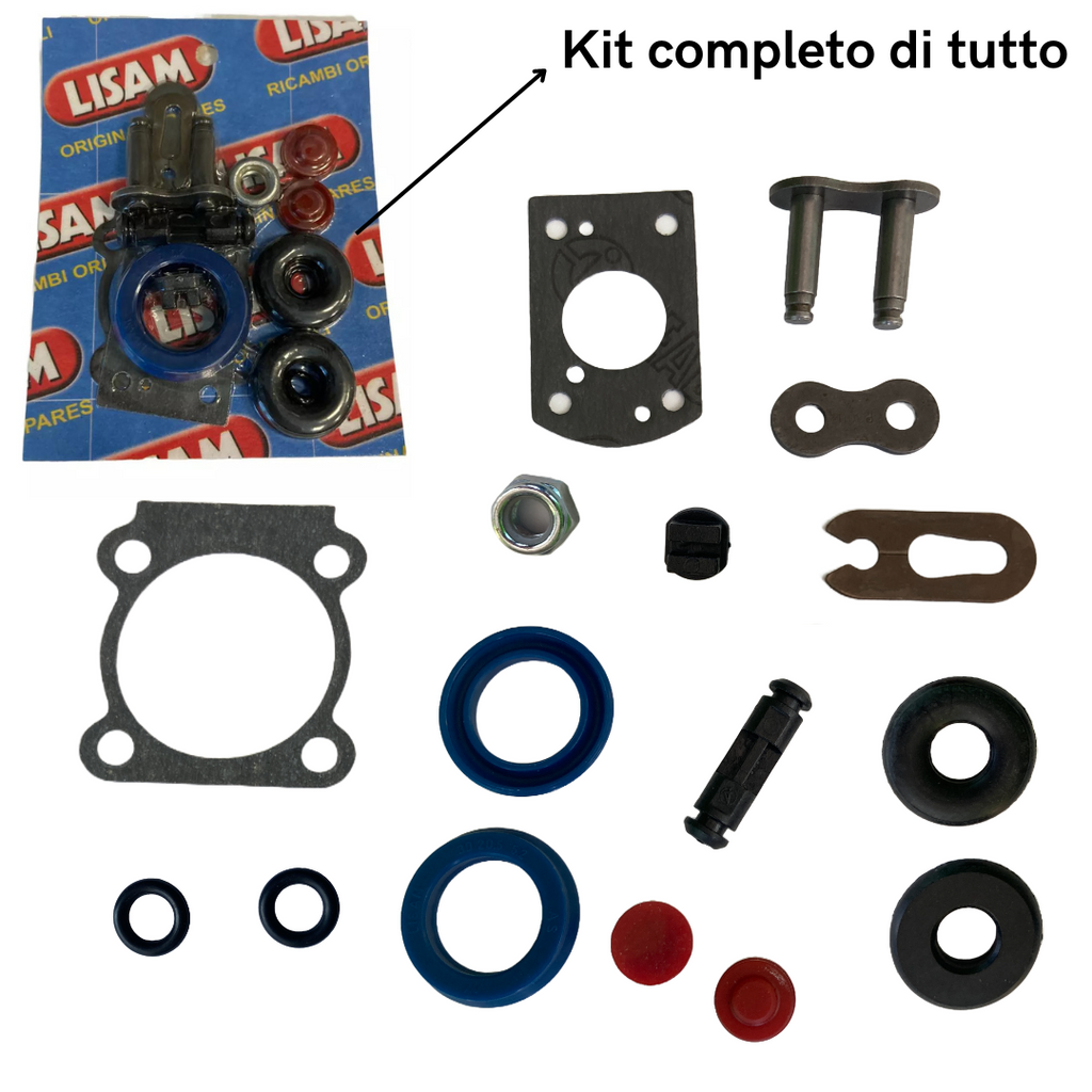 LISAM P3000 KIT COMPLETO RICAMBI ABBACCHIATORE V8 V8EVO V8TURBO V8CARBON MGTURBO0