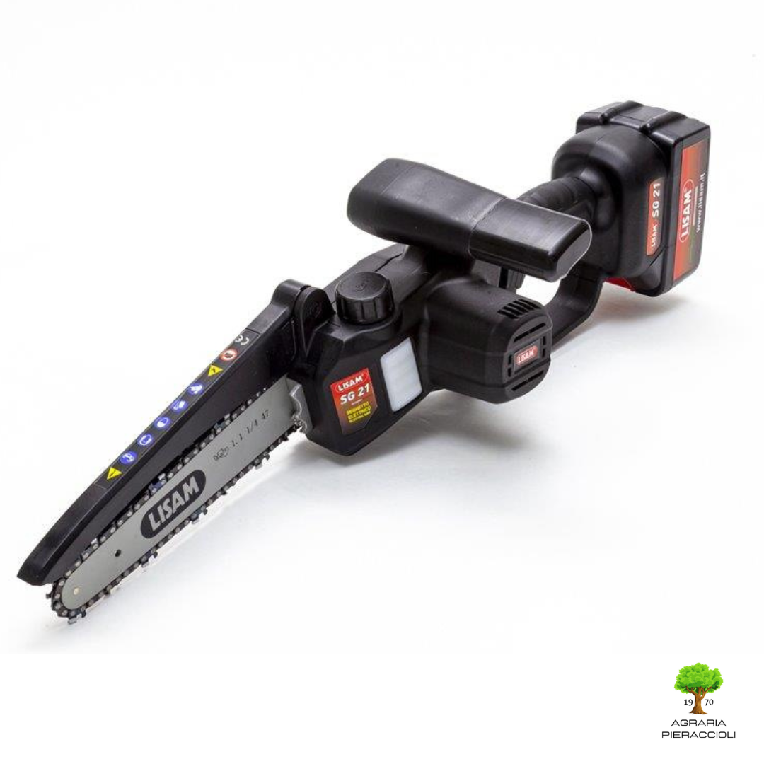 LISAM SG21  MOTOSEGA POTATORE SEGHETTO POTATURA  600W COMPLETA DI 2 BATTERIE 4Ah9