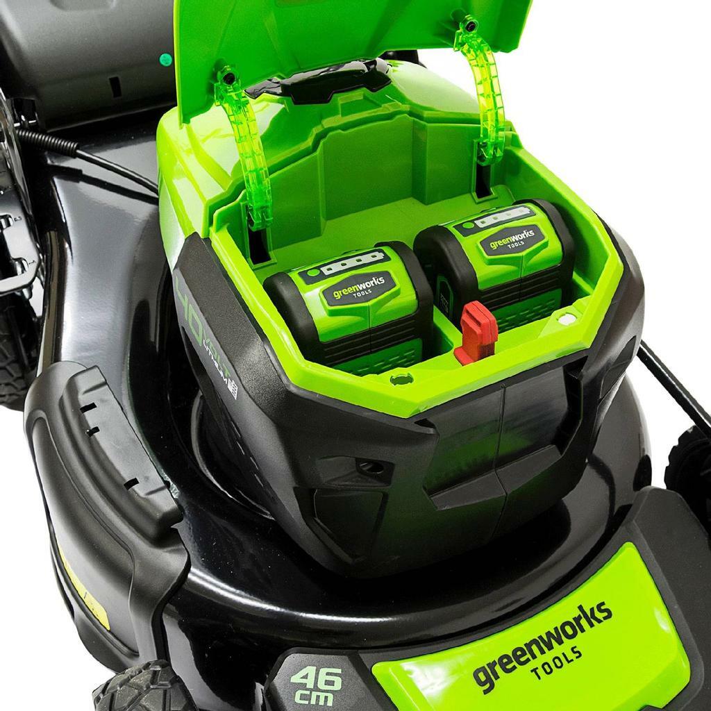 TOSAERBA RASAERBA GREENWORKS GD40LM46SP SEMOVENTE 40V CON KIT BATTERIA 4Ah4