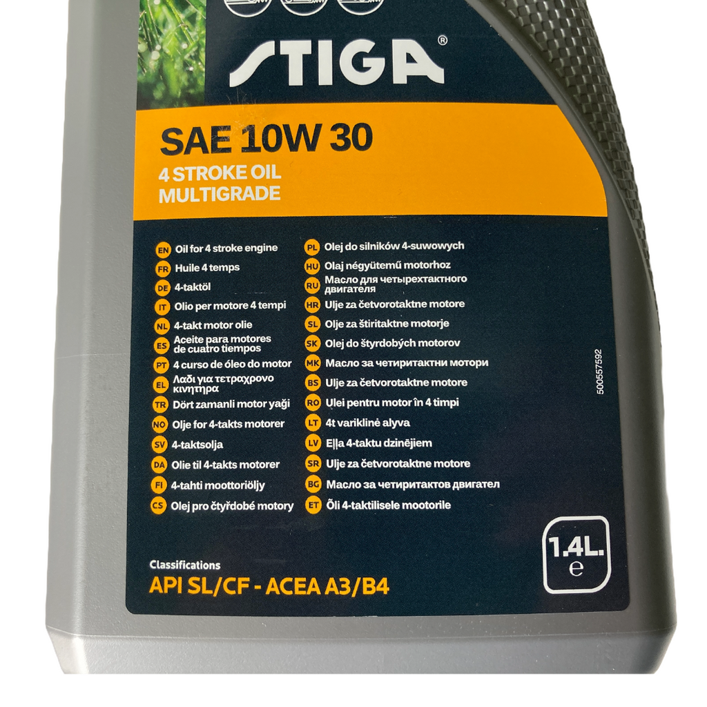 STIGA OLIO PER MOTORI 4 TEMPI BRIGGS & STRATTON LONCIN etc 1,4Lt SAE 10W-30 TOP2