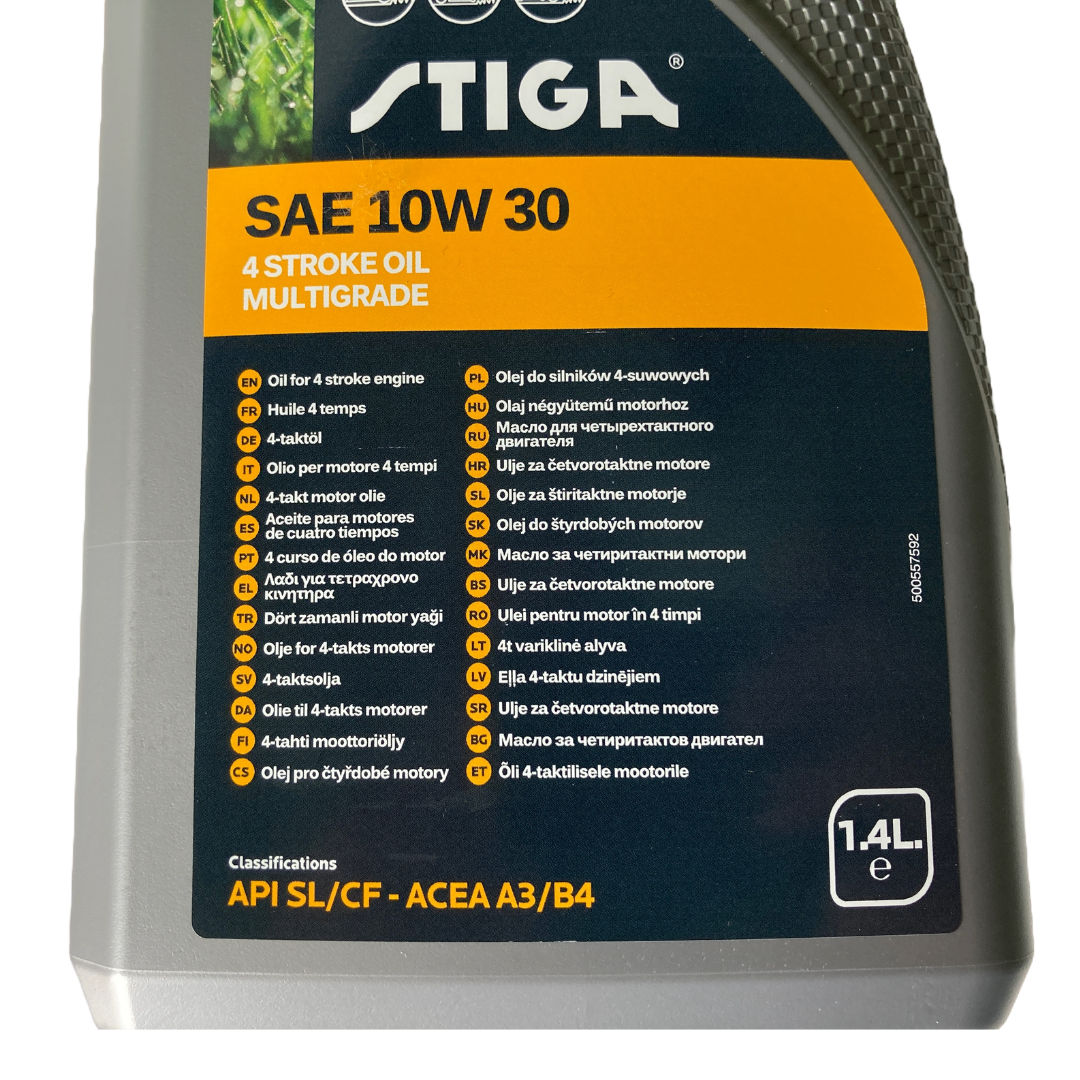 STIGA OLIO PER MOTORI 4 TEMPI BRIGGS & STRATTON LONCIN etc 1,4Lt SAE 10W-30 TOP2