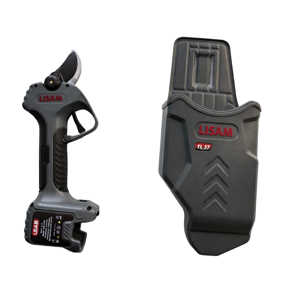 LISAM TL 37 FORBICE A BATTERIA DA POTATURA Ø37mm 2 BATTERIE 4,5Ah FODERO INCLUSO2