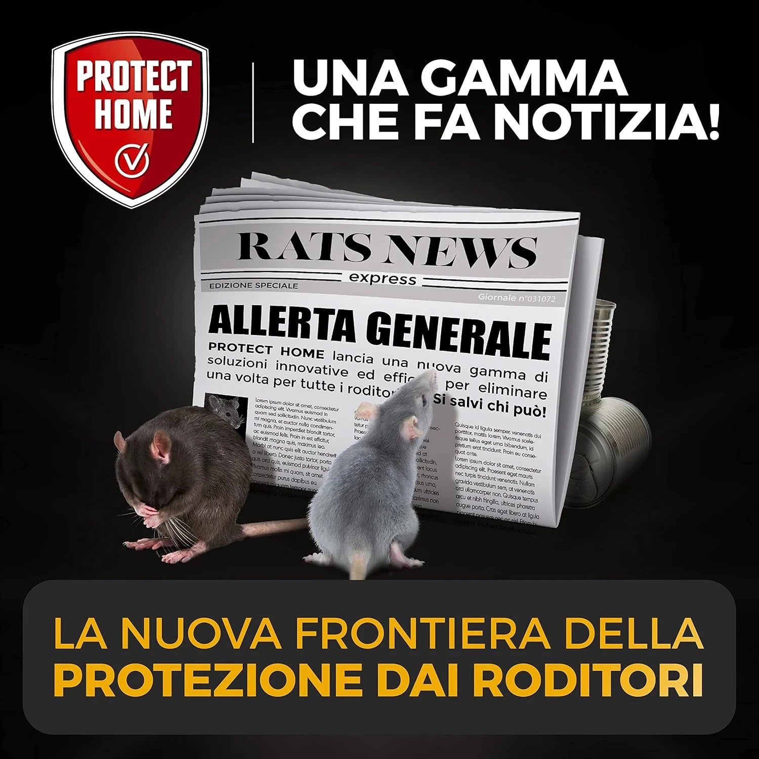 PROTECT HOME RODICUM CT PASTA 720g VELENO PER RATTI TOPI E ARVICOLE 72 ESCHE SBM4