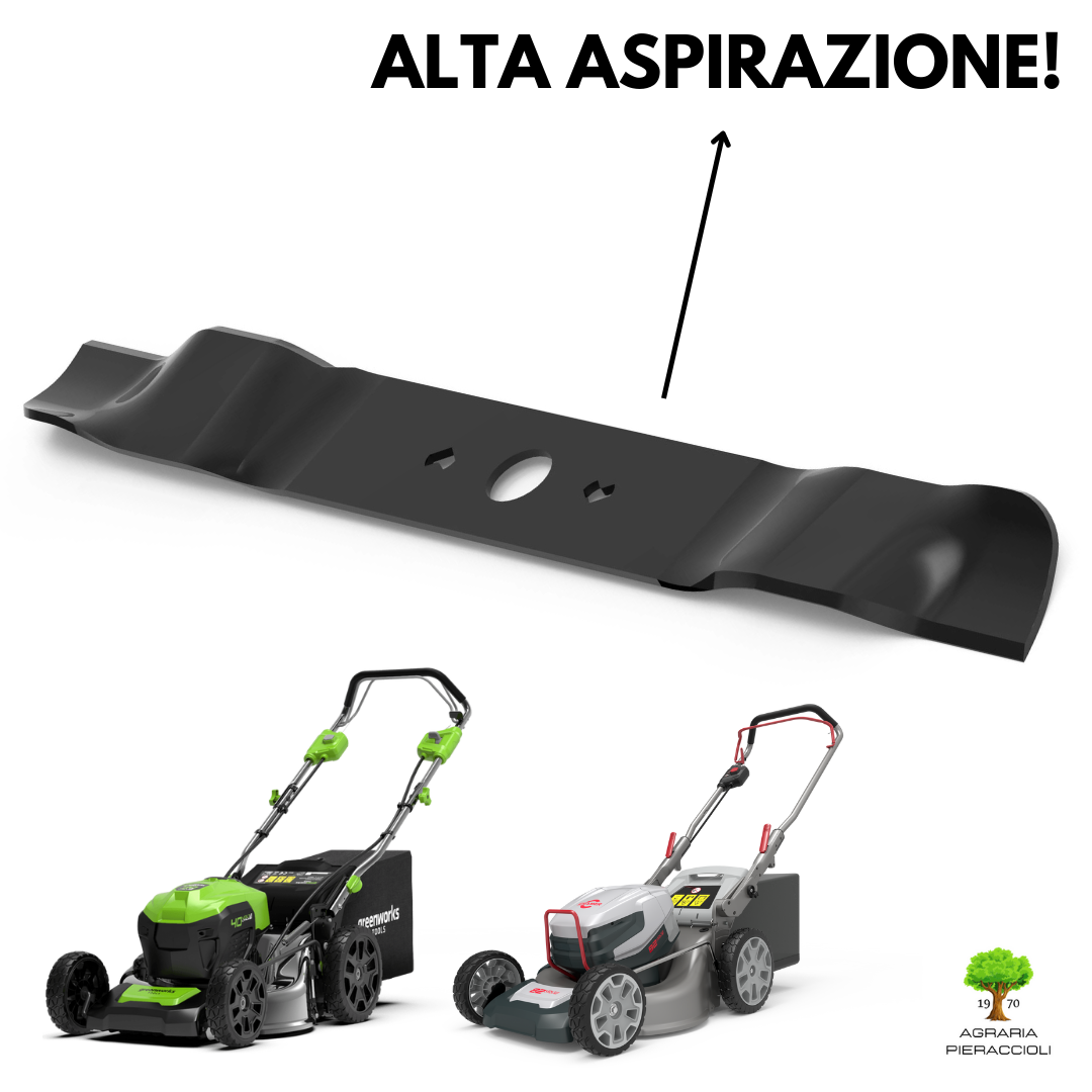 LAMA 46cm ALTA ASPIRAZIONE GREENWORKS TOSAERBA GD40LM46SP e CRAMER 82LM46 S0