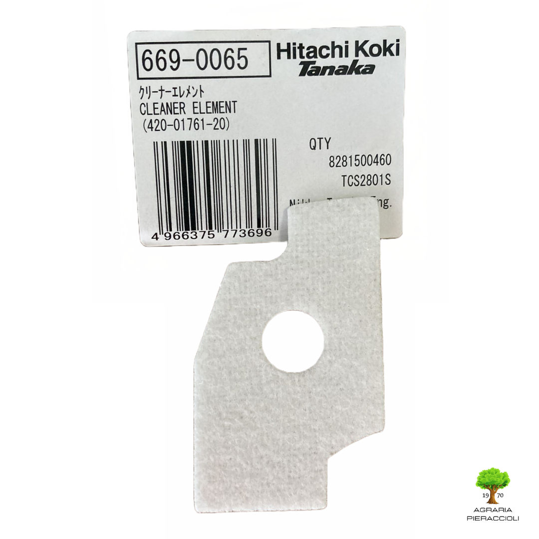 FILTRO ARIA ORIGINALE HITACHI 6690065 MOTOSEGA CS25EC S/SC TANAKA TCS 2801 S/SC1