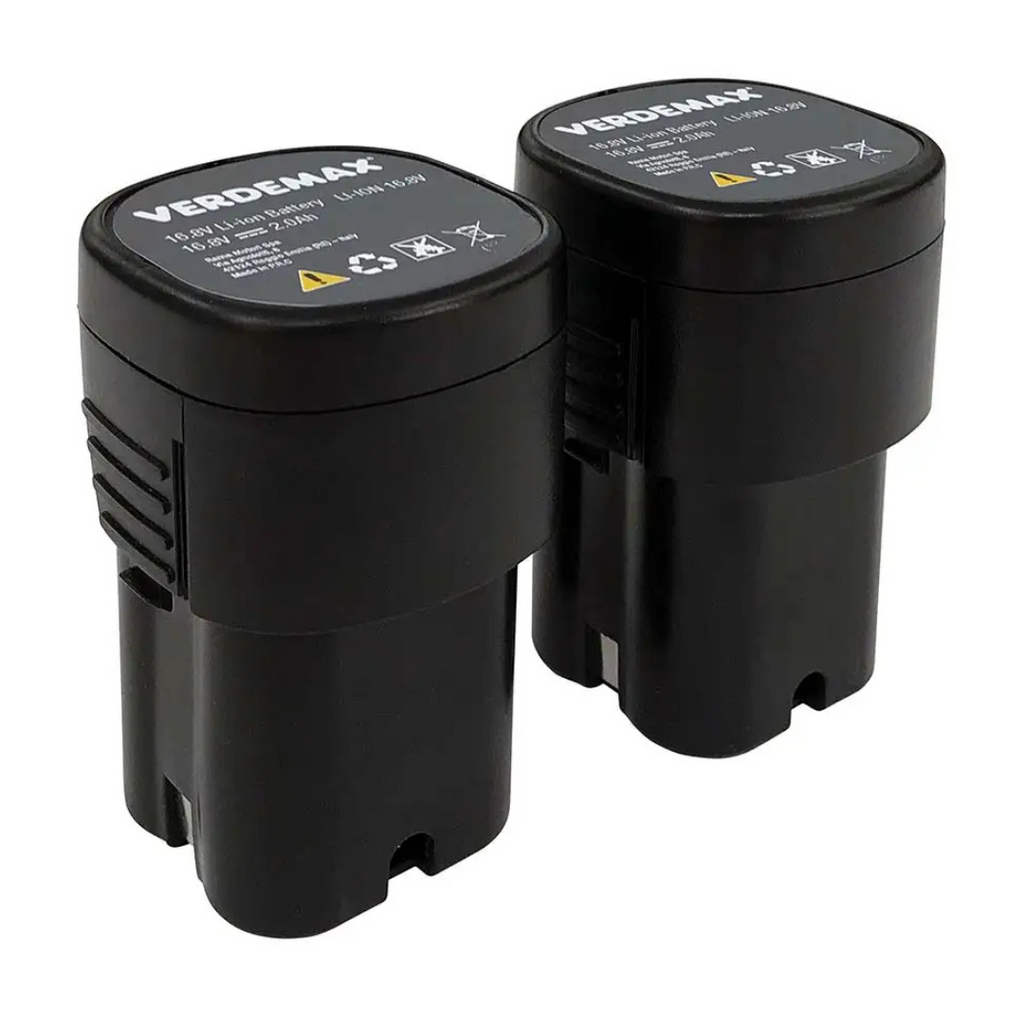 FORBICE DA POTATURA A BATTERIA 16.8V VERDEMAX FE16 + 2 BATTERIE 2Ah e CARICATORE2