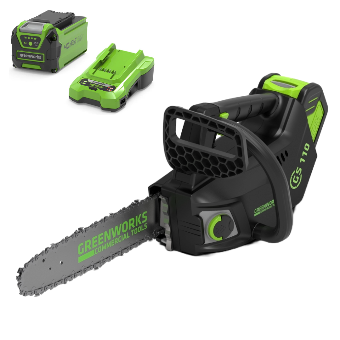 MOTOSEGA GREENWORKS GD40TCS A BATTERIA 40V DA POTATURA CON KIT BATTERIA 2Ah0