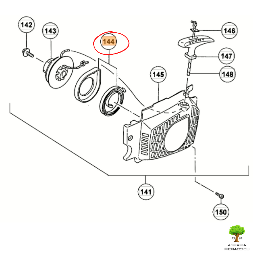 MOLLA AVVIAMENTO PER MOTOSEGA HITACHI CS38EK -38EL CS45EL TANAKA ECV3801 ECV45013