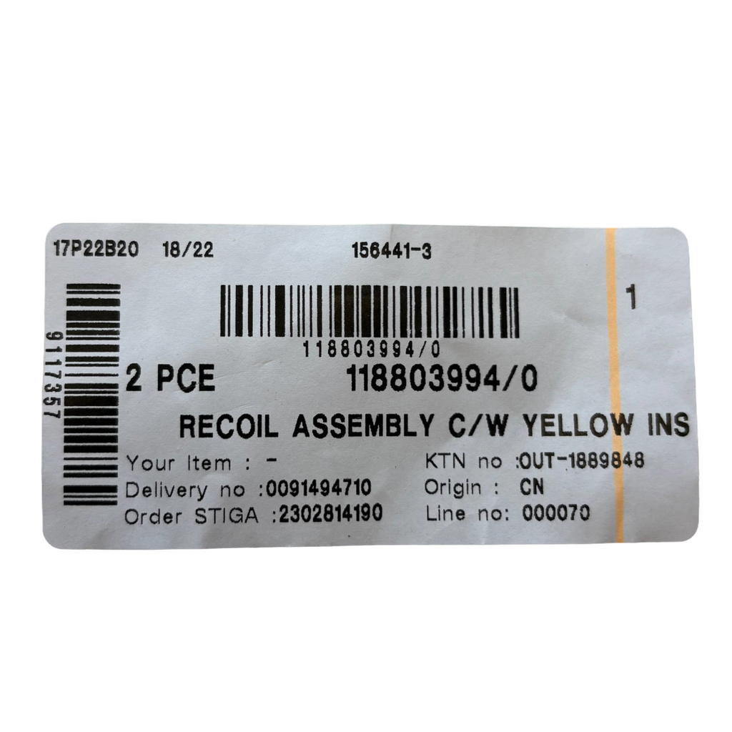 STIGA AVVIATORE AVVIAMENTO COMPLETO 118803994/0 DECESPUGLIATORE ABR B BC SBC XB3